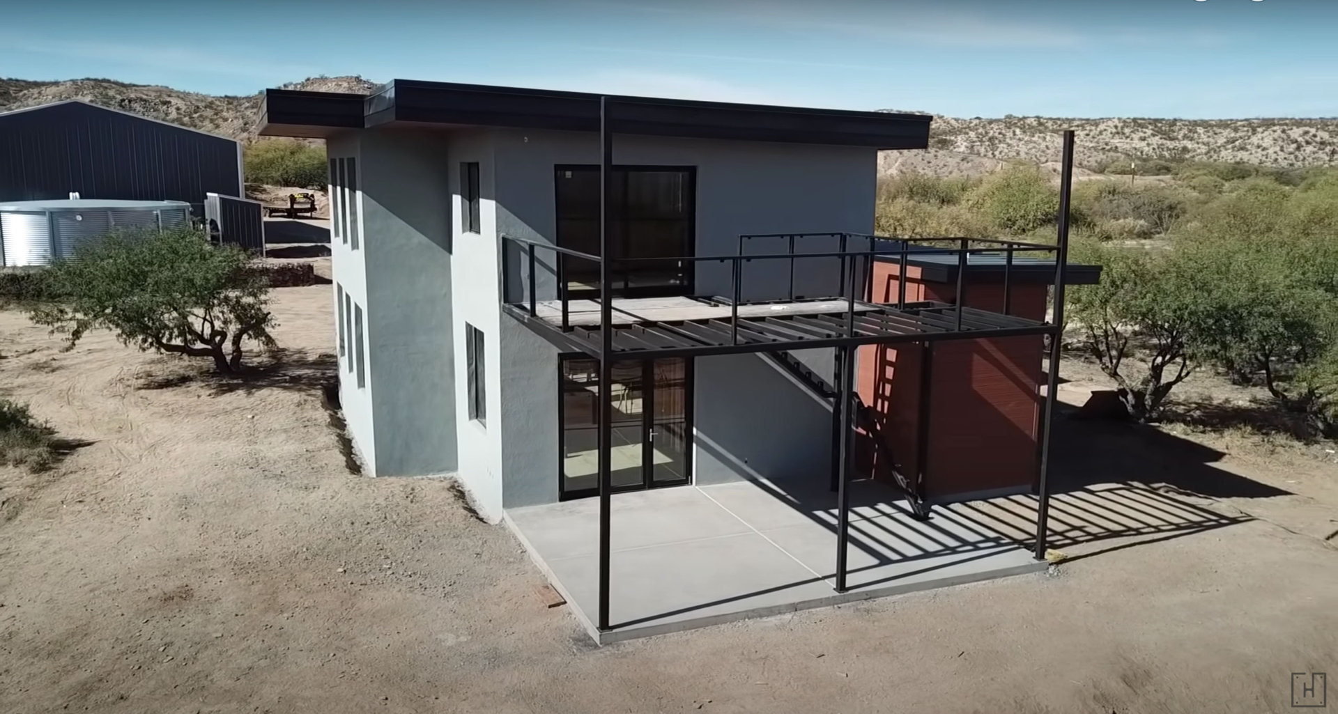 Exterior Stucco Home Desert Side 