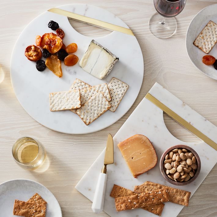 Marble and Brass Cheese Boards
