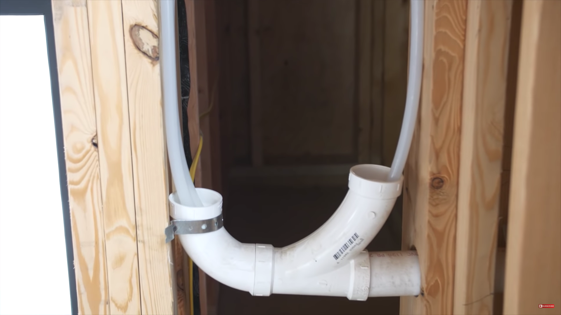 PVC plumbing sleeve protects PEX