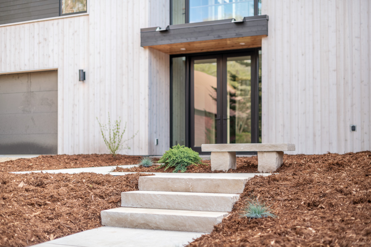 The inviting entrance draws guests right in