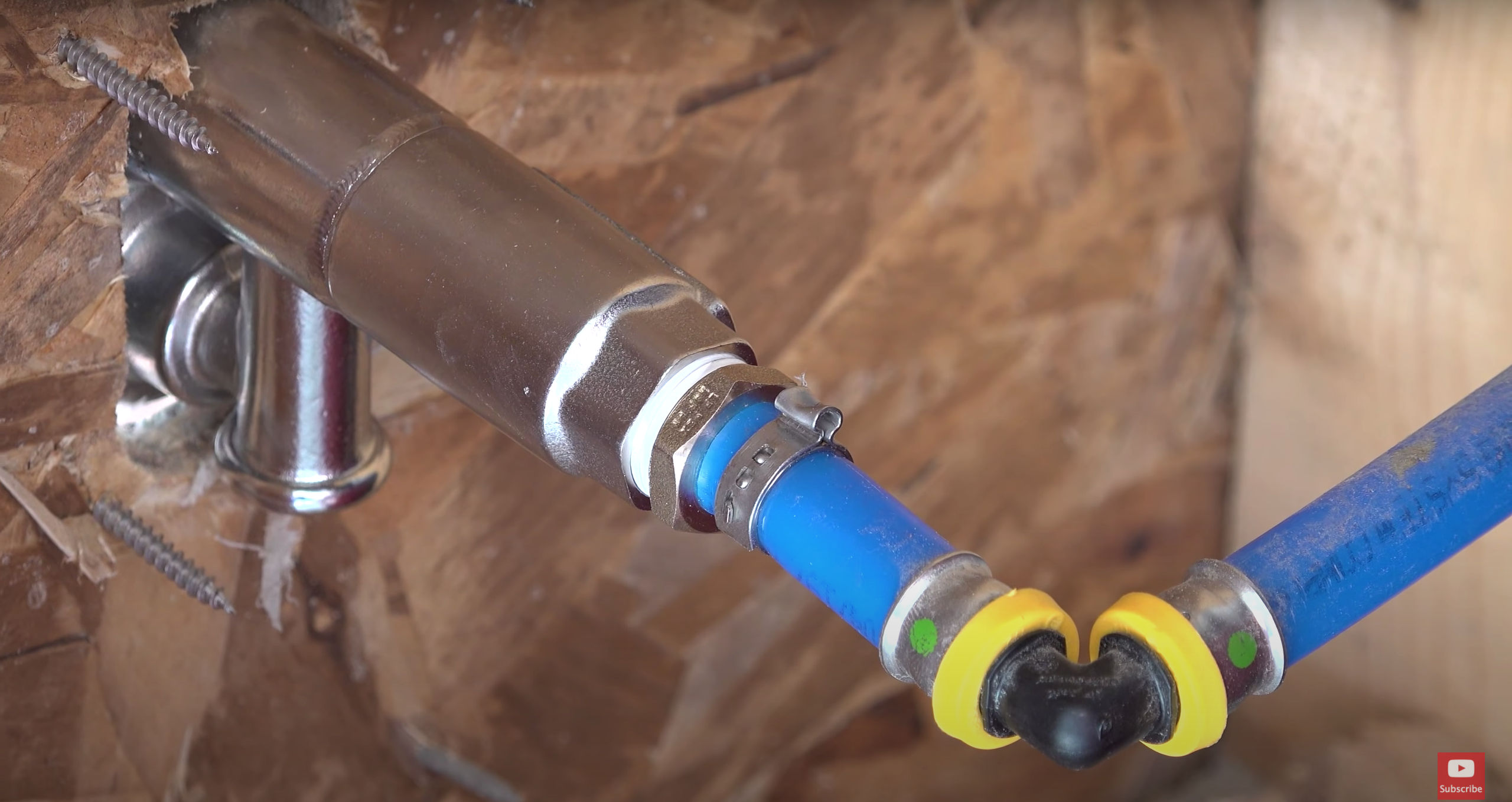 The plumbing connection is complete!