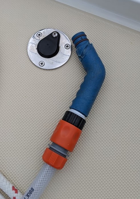 Aquor Washdown deck fitting and hose adapter